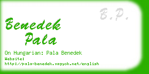 benedek pala business card